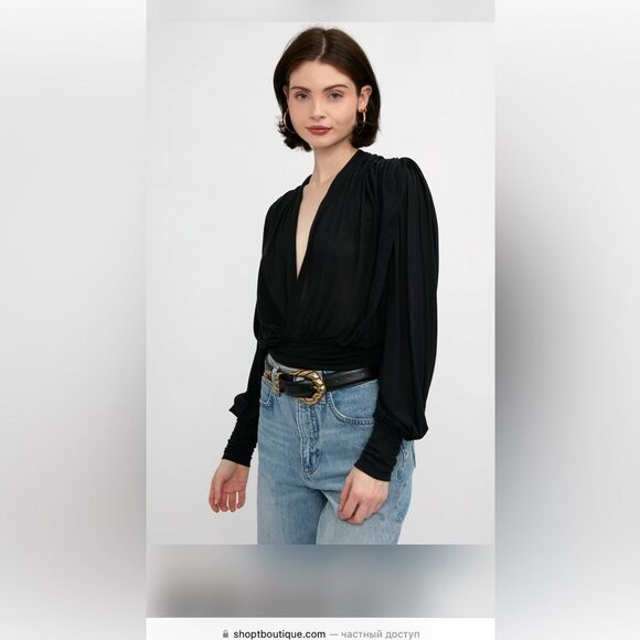 Iro Barba V-neck blouse, M - Picture 3 of 15